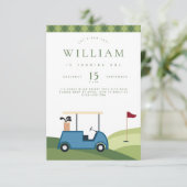 レッツパーティーゴルフパターアーガイルン誕生日 エンクロージャーカード (スタンド正面)