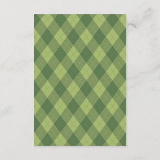 レッツパーティーゴルフパターアーガイルン誕生日 エンクロージャーカード (裏面)