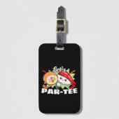 レッツパーティーゴルフパン – ゴルフパーティー ラゲッジタグ (正面縦)