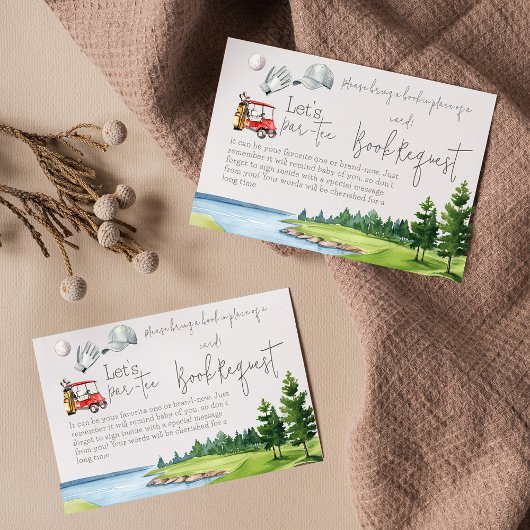 レッツパーティーゴルフベビーシャワースポーツブックリクエスト エンクロージャーカード