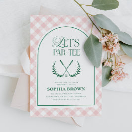 レッツパーティーゴルフモダン誕生日 招待状