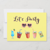 レッツパーティーサマーソーリー招待状 招待状 (正面)