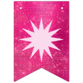 レッツパーティーシックホットピンク・グラム・おもしろい・ダイヤモンド・スパークル バンティングフラッグ (第1の旗)