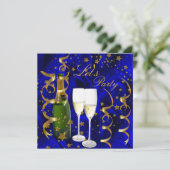 レッツパーティーシャンパン金ゴールドスターストリーマー 招待状 (スタンド正面)