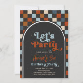 レッツパーティースケートボード誕生日招待状 招待状 (正面)