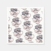 レッツパーティーティーティーティーティーポットフローラ誕生日 スタンダードカクテルナプキン (正面)