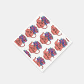 レッツパーティーティーティーティーティーポットフローラ誕生日 スタンダードカクテルナプキン (角)