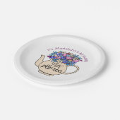 レッツパーティーティーティーティーティーポットフローラ誕生日 ペーパープレート (アングル)