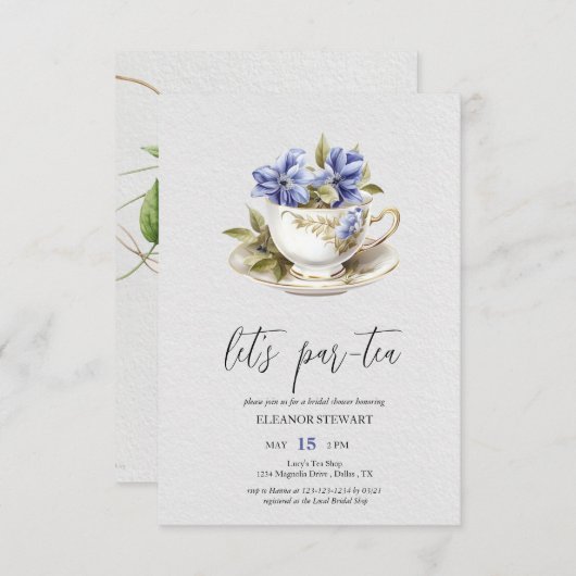 レッツパーティーティーパーティの招待状 招待状 (正面/裏面)