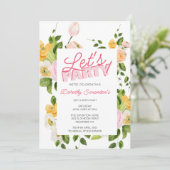 レッツパーティートレンディータイポグラフィ30th Birthday 招待状 (スタンド正面)