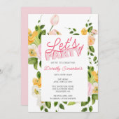 レッツパーティートレンディータイポグラフィ30th Birthday 招待状 (正面/裏面)