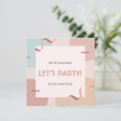 レッツパーティーバラ婚約パーティ招待状 サンキューカード (スタンド正面)