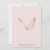 レッツパーティーピンクと金ゴールド誕生日招待状 招待状 (裏面)