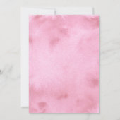 レッツパーティーピンクの女の子ゴルフベビーシャワー 招待状 (裏面)