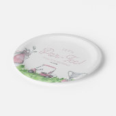 レッツパーティーピンクゴルフ誕生日パーティー ペーパープレート (アングル)