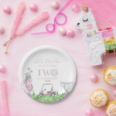 レッツパーティーピンクゴルフ2nd誕生日パーティー ペーパープレート (パーティー)