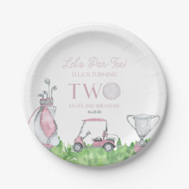 レッツパーティーピンクゴルフ2nd誕生日パーティー ペーパープレート