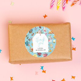 レッツパーティーブルーガーデンフローラ誕生会 ラウンドシール