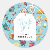 レッツパーティーブルーガーデンフローラ誕生会 ラウンドシール (正面)