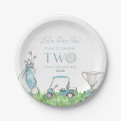 レッツパーティーブルーゴルフ2nd誕生日パーティー ペーパープレート (正面)