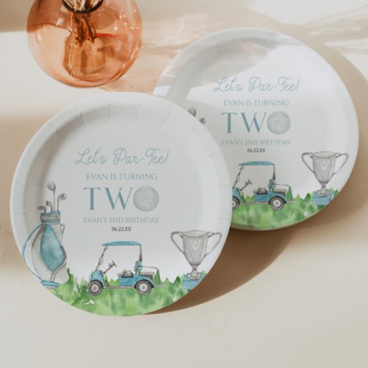 レッツパーティーブルーゴルフ2nd誕生日パーティー ペーパープレート