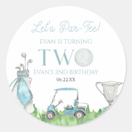 レッツパーティーブルーゴルフ2nd誕生日パーティー ラウンドシール