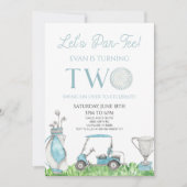 レッツパーティーブルーゴルフ2nd誕生日パーティー 招待状 (正面)