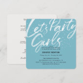 レッツパーティーブルーバチェロレッテ招待状 招待状 (正面/裏面)