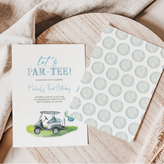 レッツパーティーミニゴルフボーイ誕生日招待状 招待状