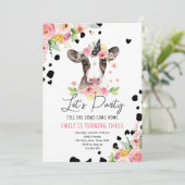レッツパーティー牛フローラガールファームアニマルズ誕生日 招待状 (スタンド正面)