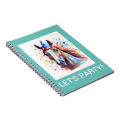 レッツパーティー馬好きスパイラルノート。 ノートブック (右側)