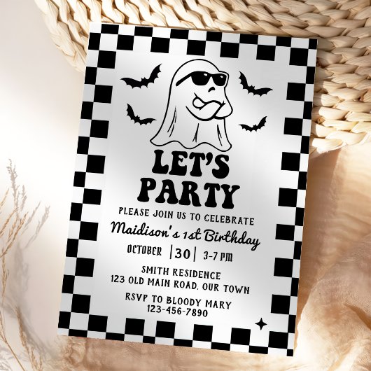 レッツパーティー1回目の誕生日ハローウィンパーティ 招待状