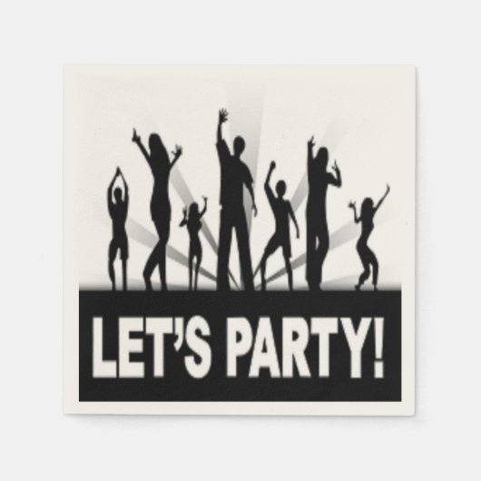 「レッツパーティー」ダンサー スタンダードカクテルナプキン (正面)