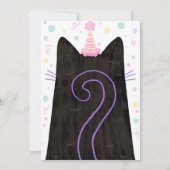 レッツパーティ子猫黒猫顔誕生会 招待状 (裏面)