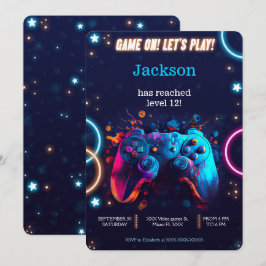 レッツビデ遊オゲーム誕生日 招待状