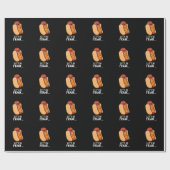 レッツビーフランクおもしろいフランクフルタープンダークBG ラッピングペーパー (フラット)