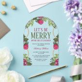 レッツビーメリーフローラブライダルシャワー アクリル招待状 (インサイチュ (ウェディング))