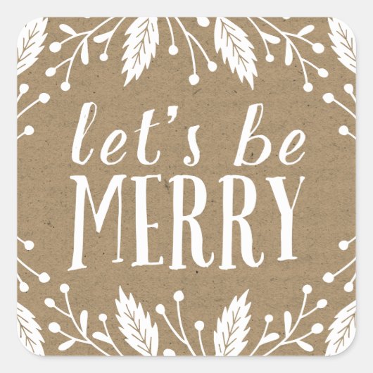 レッツビーメリー |ホリデーボタニカル スクエアシール (正面)