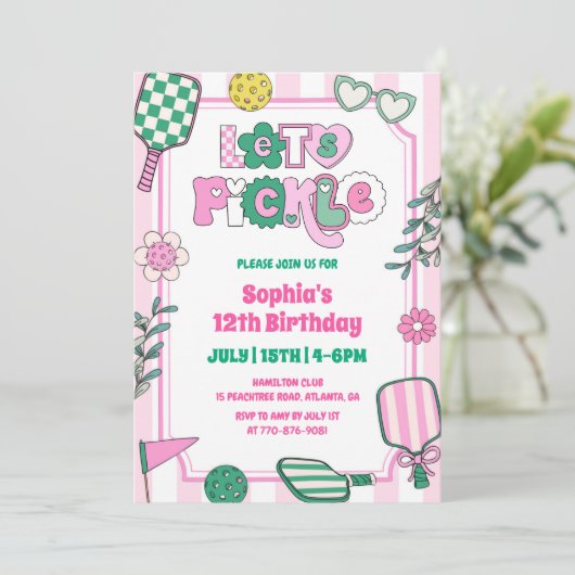 レッツピックルガールズピックボール誕生日 招待状 (スタンド正面)