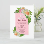レッツピンク祝ローズフローラの駆け落ち 招待状 (スタンド正面)