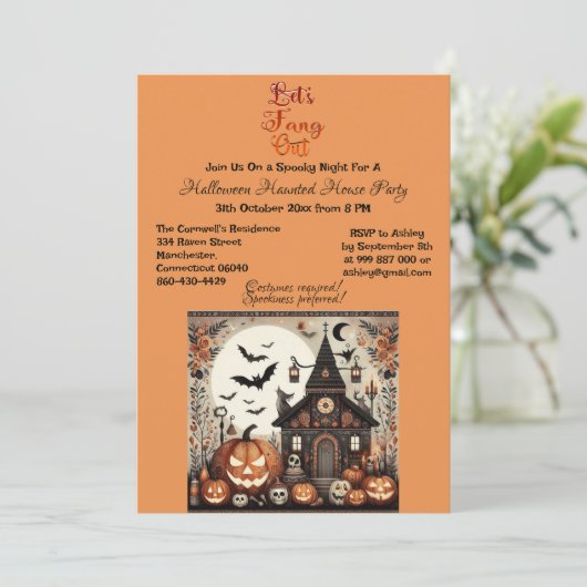 レッツファンアウトスクリプトハモダンウス幽霊のよく出るパーティー 招待状 (スタンド正面)