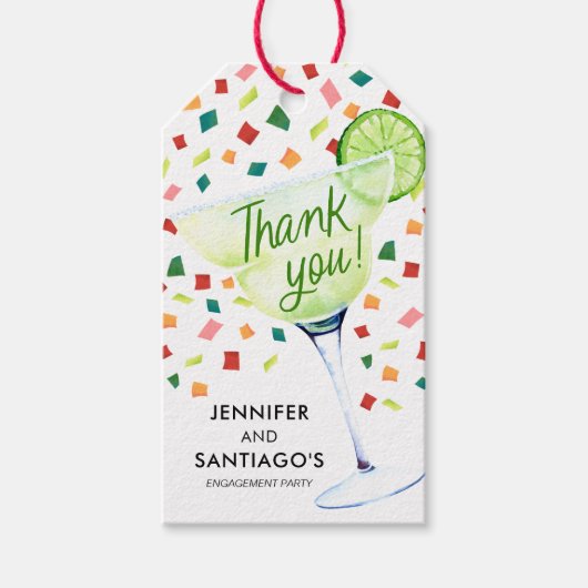 レッツフィエスタカップルズ婚約サンキュー ギフトタグ (正面)