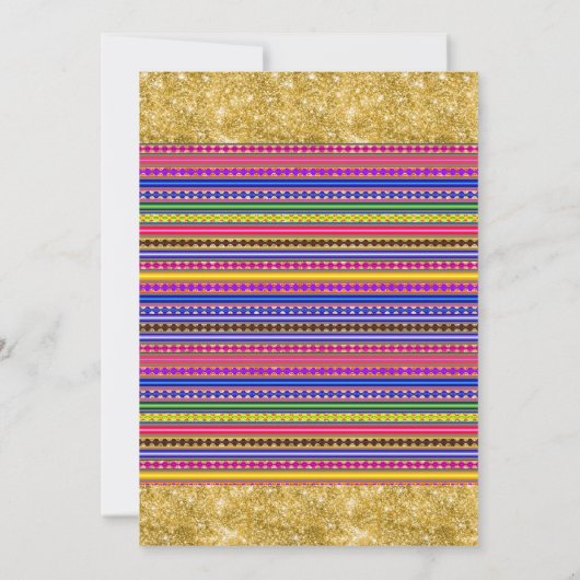 レッツフィエスタガールメキシコ誕生日招待状 招待状 (裏面)