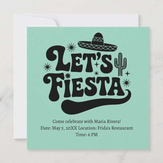 レッツフィエスタグルーヴィーフェスティバルソンブレロ 招待状 (裏面)