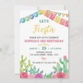 レッツフィエスタサボスガール誕生日招待状 招待状 (正面)