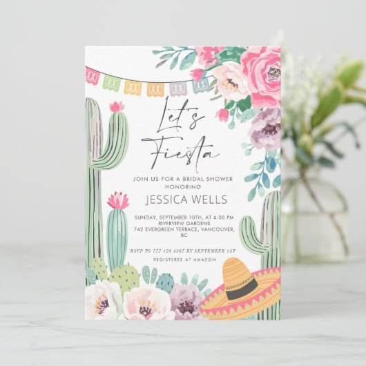 レッツフィエスタサボスブライダルシャワー 招待状 (スタンド正面)