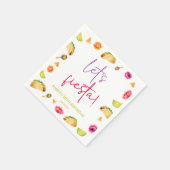 レッツフィエスタタコメキシカンフィエスタバースデーパーティー スタンダードカクテルナプキン (角)