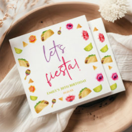 レッツフィエスタタコメキシカンフィエスタバースデーパーティー スタンダードカクテルナプキン