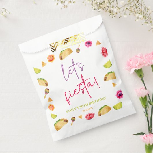 レッツフィエスタタコメキシカンフィエスタバースデーパーティー フェイバーバッグ (封をした状態)