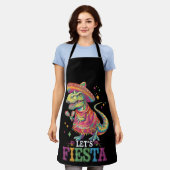 レッツフィエスタチンコデマヨTレックス恐竜 エプロン (着用した状態)